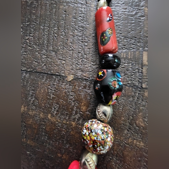 VINTAGE NECKLACE HANDCRAFTED AFRICAN ARTISAN BEADS - Picture 14 of 16